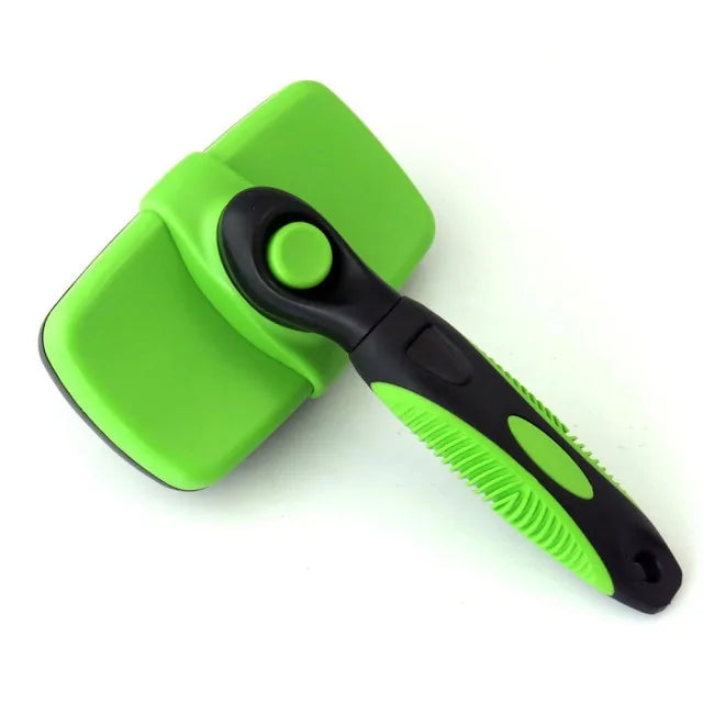 Brosse autonettoyante pour chien