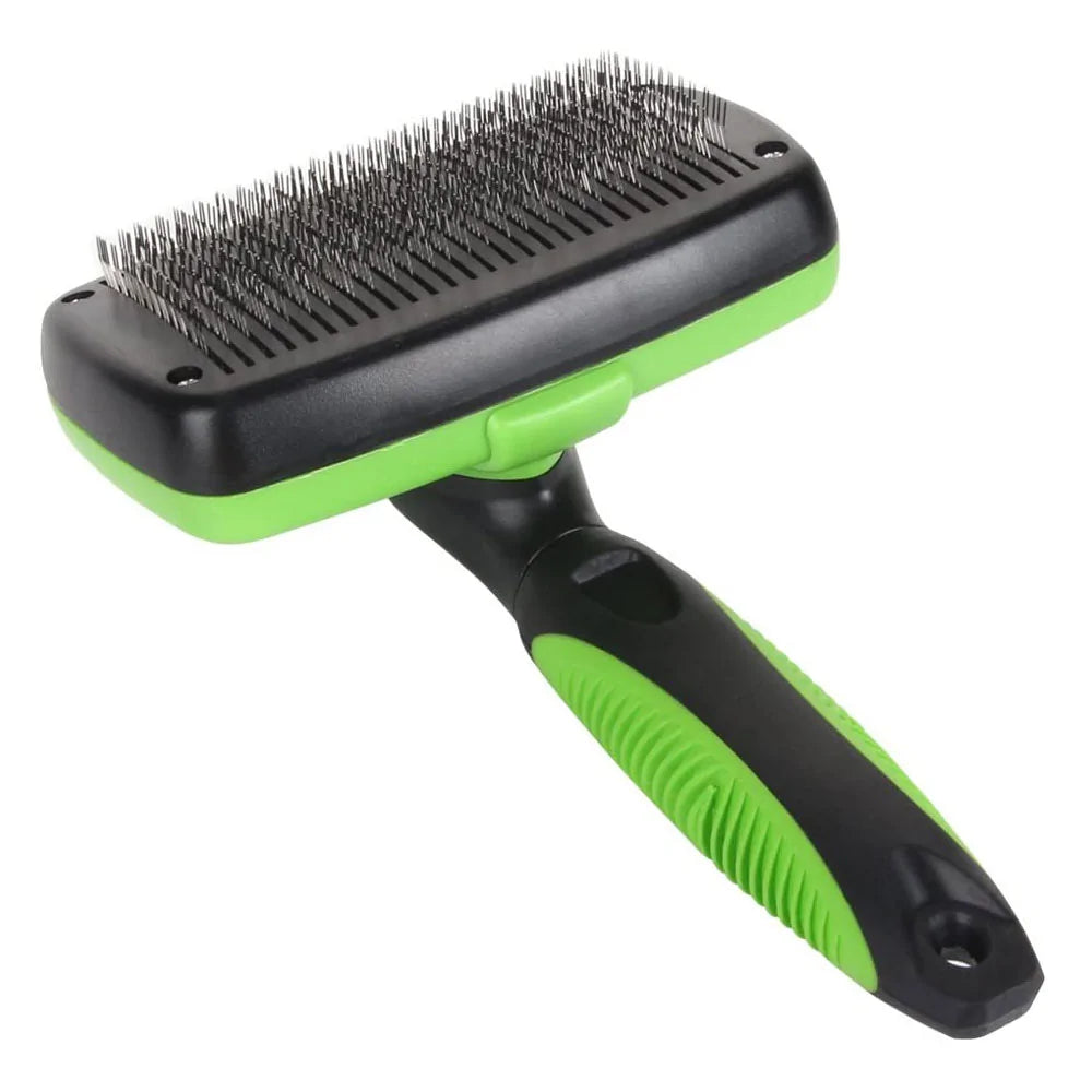 Brosse autonettoyante pour chien